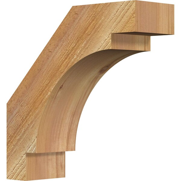 Ekena Millwork 4"W x 12"D x 12"H Merced Rough Sawn Knee Brace, Western Red Cedar BRC04X12X12MRC00RWR - main